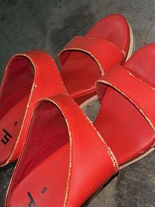 Red Platform Sandals - Size 6
