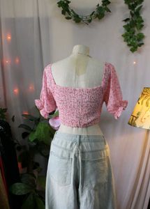 Floral Pink Crop Top