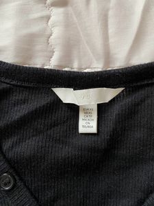 H&amp;M Black Ribbed Bodysuit