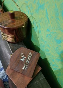 Wooden Tea Pot Table Coaster Decorative Item