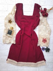 Corset Back Lace-Sleeve Kurti🎀