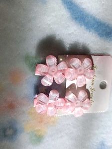 Pink Flower Earrings