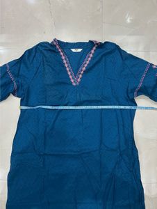 Blue Embroidery Kurta - XXL Max