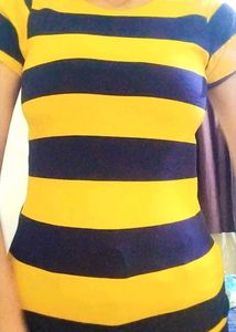 Women&#39;s Round Neck Striped T-Shirt