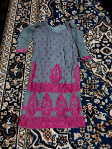 Elegant Grey & Pink suit set