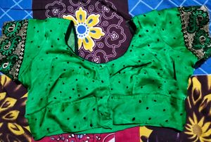 Bottle Green Saree