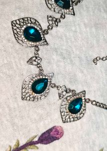 Teal Gem Statement Necklace