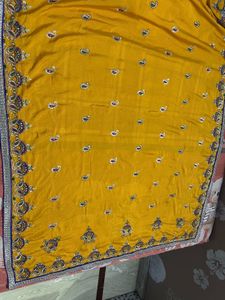 Mustard Saree With Blouse