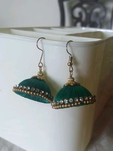 Silk Thread Jhumka Earrings