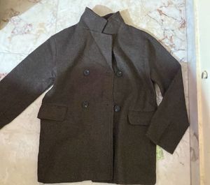 Elegant Dark Grey Wool Coat