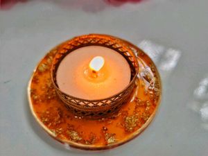 Resin Crystal Tealight Candle Holder