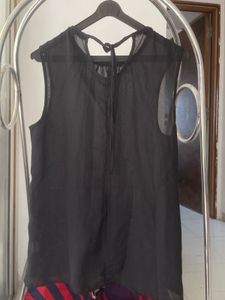 Sleeveless Black Top