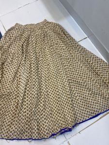 Vintage Patterned Maxi Skirt
