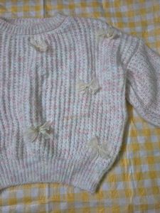 Cute Bow Pink Sweater