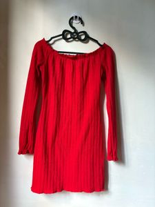 Red Off-Shoulder Dress