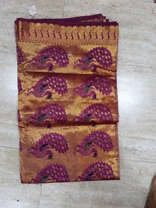 Megenta Border Saree With Blouse