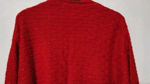 Red Knit Cardigan SWEATER