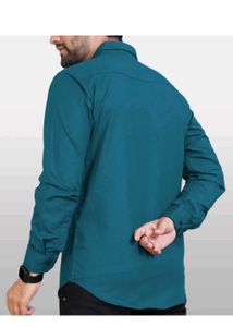 Teal Long Sleeve Casual Shirt