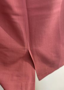 Straight midi Skirt With Back Slit And lining