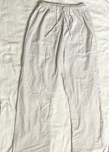 Linen Blend Wide Leg Pants