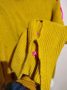 High Neck Mustard Sweater