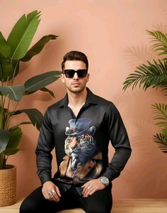 Tiger Print Long Sleeve Shirt