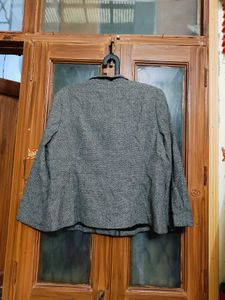 🇳🇿💫🎀Elegant Grey Herringbone Blazer