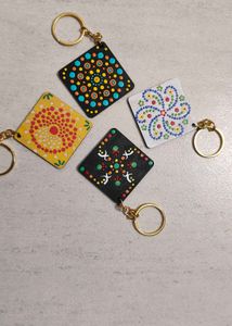 Mandala Dot Keychain