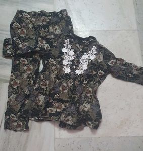 COMBO CORDSET With Floral Print Pant Suit