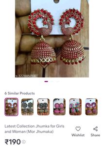 Combo Of Mor Earring &amp; Press Nath Set 30rs OFF