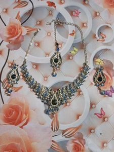 Elegant Silver & Blue Jewelry Set