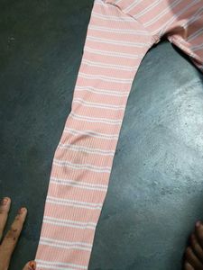 1. Striped Button Cotton Top