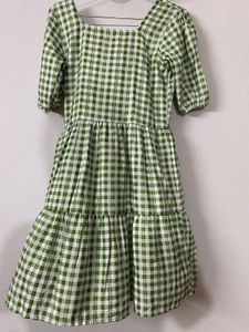 Green Checkered Dress