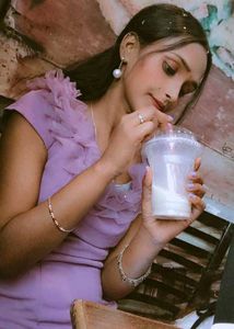 Lavender Party Dress women outfit