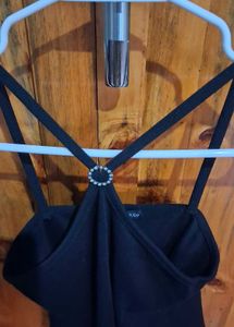 Black Halter Tank Top