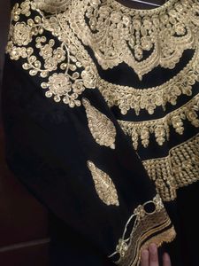 Ethnic Black Gown With Beautiful Embroidery And Lace