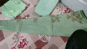 Crop Top 3 Pcs Set Silk Fabric
