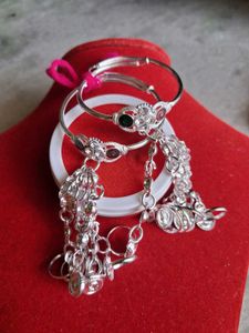 Baby Silver Bangles O To 1 Year