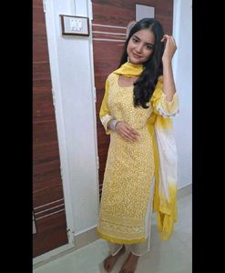 Yellow Kurta set (size~L)🌻💗