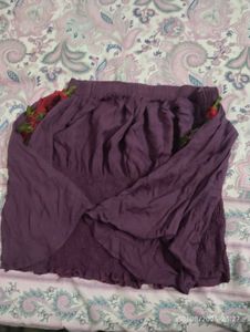 Purple Embroidered Top