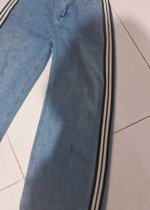 Striped Wideleg Jeans