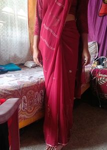 Maroon Saree
