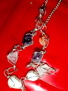 Gemstone Silver Necklace