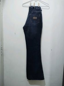 Wrangler Distress Retro Straight Grey Denim Jeans