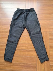 53) Black Silk Blend Pants