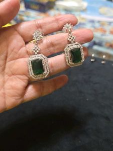 Green Zircon Earring