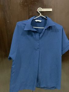 Navy Blue Georgette Shirt