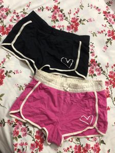 Black And Pink Shorts For Girls Waist 28 Incjes