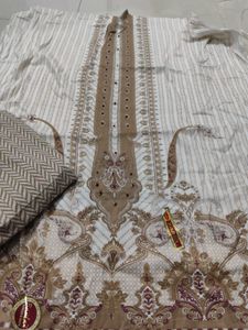 Karachi Pattern Cotton Linen Suit