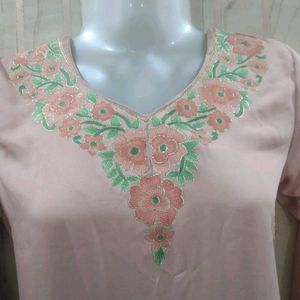 Kurti With Hand Embroidery